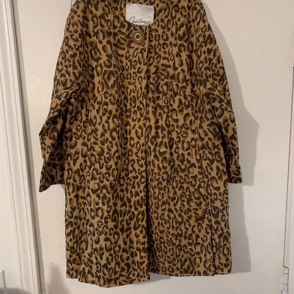 Carol Anderson by Invitation Brown & Black Jacket Cheetah Print One Button - Picture 3 of 9